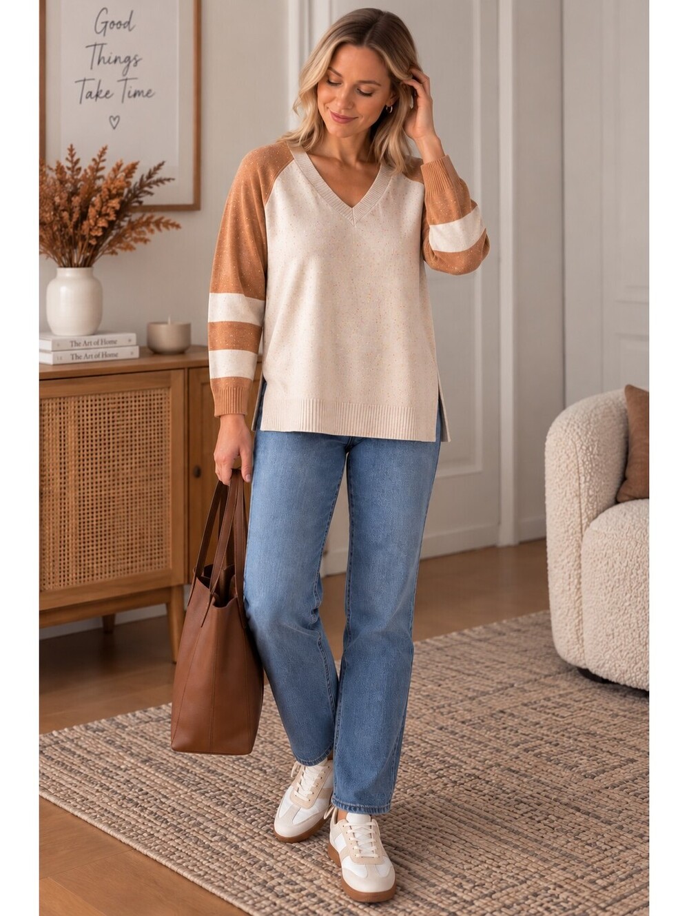 NWOT Smartwool Merino Blend V-Neck Sweater M
